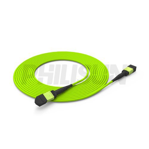 MPO-12 Fiber Optic Cable - MPO to MPO OM5 Multimode, 12-Fiber Jumper Cord, for 400G SR4.2 Extended Reach, PC/APC Polish (Female/Male), Type A/B/C, Lime Green