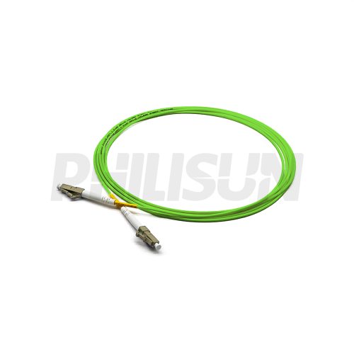 LCUPC-LCUPC OM5 SX 2.0 石灰绿 LSZH 3M-1 LC UPC to LC UPC Simplex OM5 Multimode Fiber Optic Patch Cable