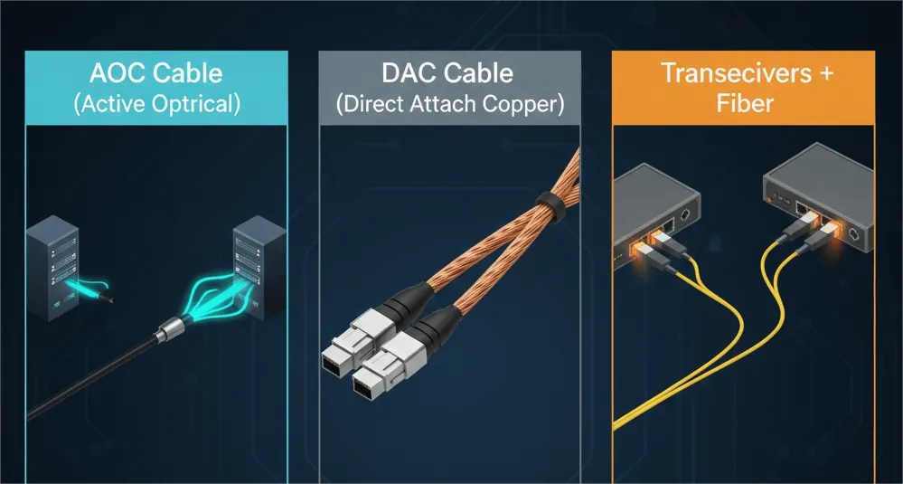 AOC Cable vs DAC Cable vs Transceivers: Best Data Center Links