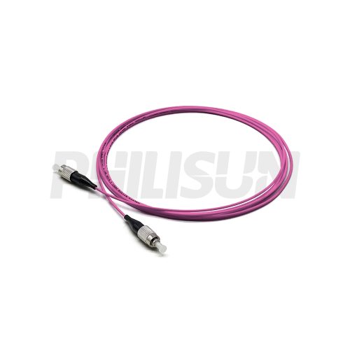 FCUPC-FCUPC OM4 SX 2.0 石楠紫色 LSZH 3M-1 FC UPC to FC UPC Simplex OM4 Multimode Fiber Optic Patch Cable