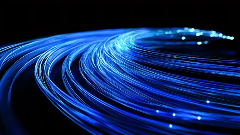 fiber optic speed data flow over high capacity links