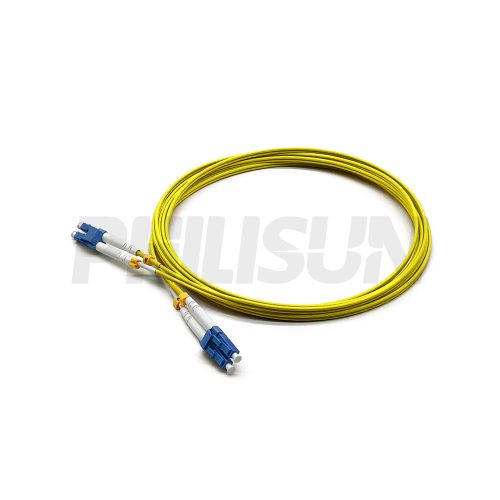 LCUPC-LCUPC SM OS2 DX 2.0 黄色 LSZH 3M-1 Fiber Optic Patch Cable, 2 Fibers, LC UPC/APC Duplex to LC UPC/APC Duplex, OS2 Singlemode, Yellow