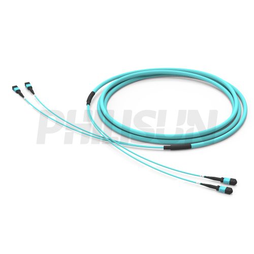 MPO Trunks 24cores 2x(Base-12)-1 MPO-24 Trunk Cable - 24 Fiber Main Trunk Cord, Base-12, Supports OS2/OM3/OM4/OM5, for 400G/800G Backbone, PC/APC Polish (Female/Male), Type A/B/C