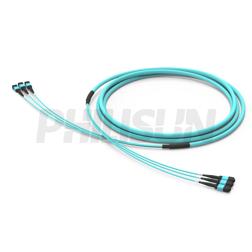 MPO-24 Trunk Cable - 24 Fiber Main Trunk Cord, Base-8, Supports OS2/OM3 ...