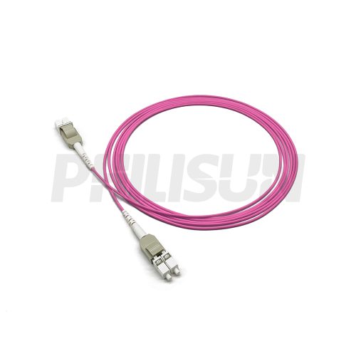 LC UPC to LC UPC Switchable Uniboot Duplex OM4 Multimode Fiber Optic Patch Cable