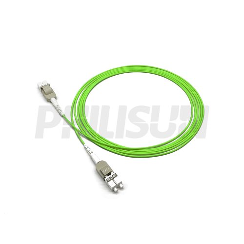LC UPC to LC UPC Switchable Uniboot Duplex OM5 Multimode Fiber Optic Patch Cable