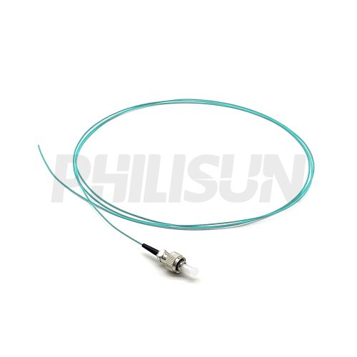 FCUPC OM3 SX 青绿色0.9mm LSZH 1.5M 尾纤-1 Fiber Pigtail, FC UPC to Unterminated, Simplex, OM3 Multimode, 0,9mm, Black