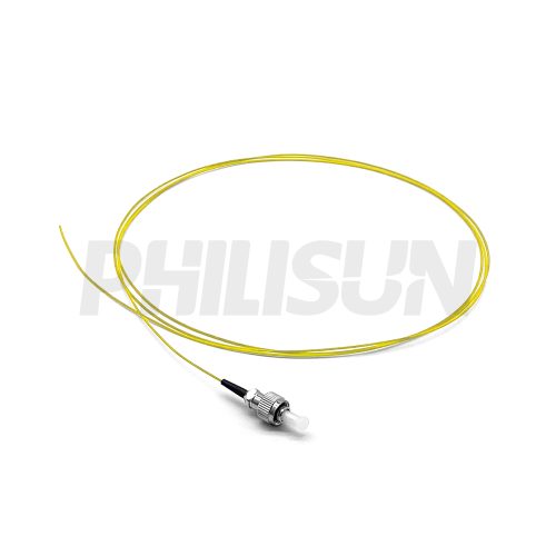 FCUPC SM G652D SX 黄色0.9mm LSZH 1.5M 尾纤-1 Fiber Pigtail, FC UPC/APC to Unterminated, Simplex, OS2 Singlemode, 0,9mm, Black/Green