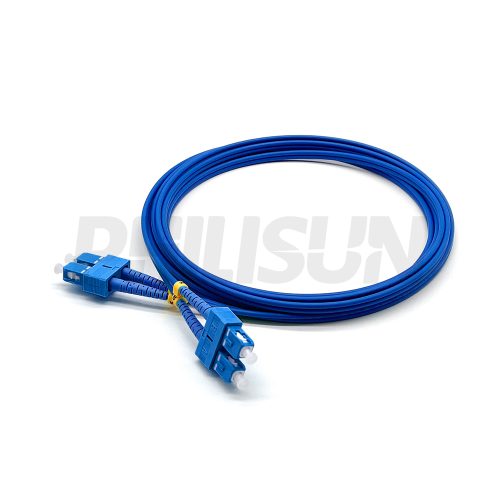 Duplex Zipcord Armored Fiber Patch Cable, 2 Fibers, SC UPC/APC Duplex to SC UPC/APC Duplex, Singlemode/Multimode