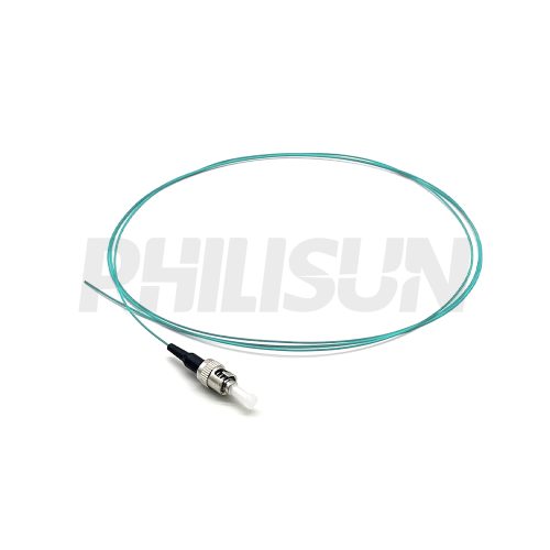 Fiber Pigtail, ST UPC to Unterminated, Simplex, OM3 Multimode, 0,9mm, Black