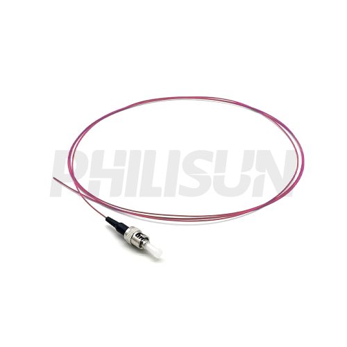 Fiber Pigtail, ST UPC to Unterminated, Simplex, OM4 Multimode, 0,9mm, Black