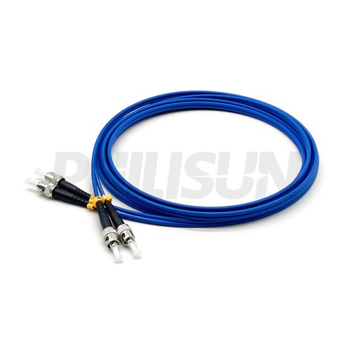 Duplex Zipcord Armored Fiber Patch Cable, 2 Fibers,ST UPC/APC Duplex to ST UPC/APC Duplex, Singlemode/Multimode