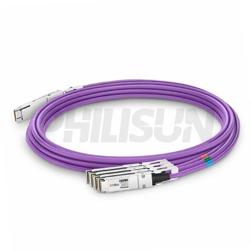 400G QSFP-DD to 4×100G QSFP28 Active Electrical Copper Breakout Cable (AEC)